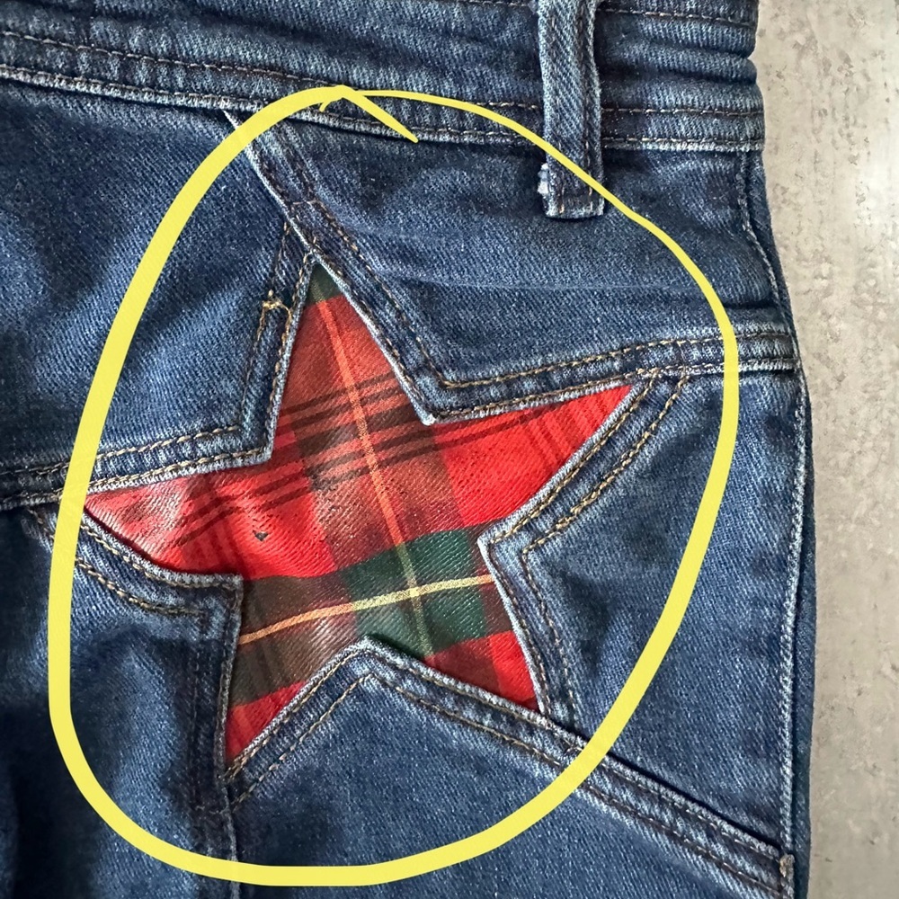 Free People We the Free Firecracker Jeans Holiday Tartan - Picture 7 of 8